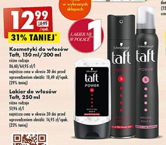Biedronka Kosmetyki do włosów Taft, 150 ml/200 ml oferta