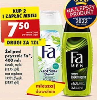 Biedronka Żel pod prysznic Fa, 400 ml oferta