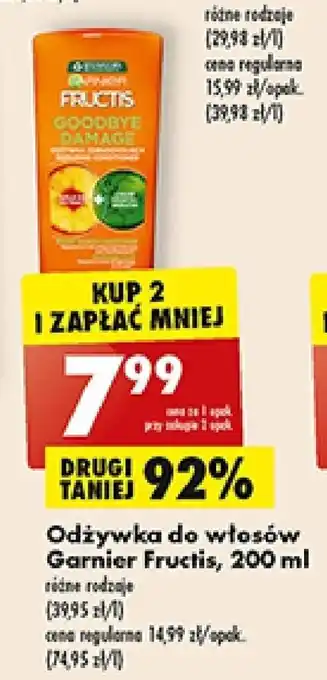 Biedronka Odżywka do włosów Garnier Fructis 200ml oferta