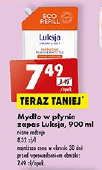 Biedronka Mydło w płynie zapas Luksja, 900 ml oferta