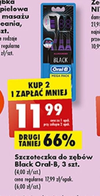 Biedronka Szczoteczka do zębów Black Oral-B, 3 szt. oferta