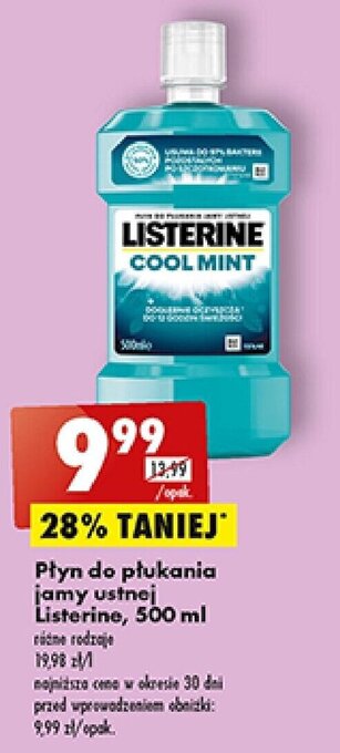 Biedronka Płyn do płukania jamy ustnej Listerine, 500 ml oferta