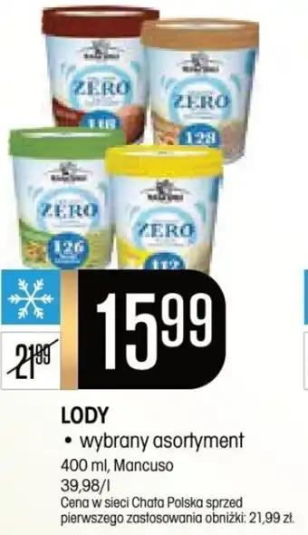 Chata Polska LODY 400 ml, Mancuso oferta