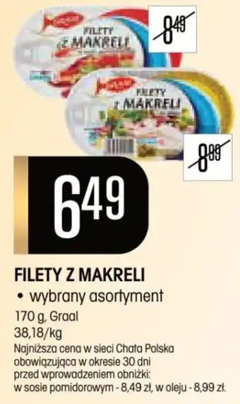 Chata Polska FILETY Z MAKRELI 170g, Graal oferta