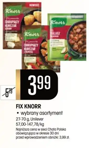 Chata Polska FIX KNORR 27-70 g, Unilever oferta