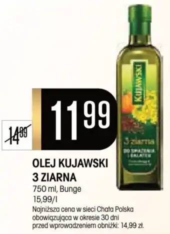 Chata Polska OLEJ KUJAWSKI 3 ZIARNA 750 ml, Bunge oferta