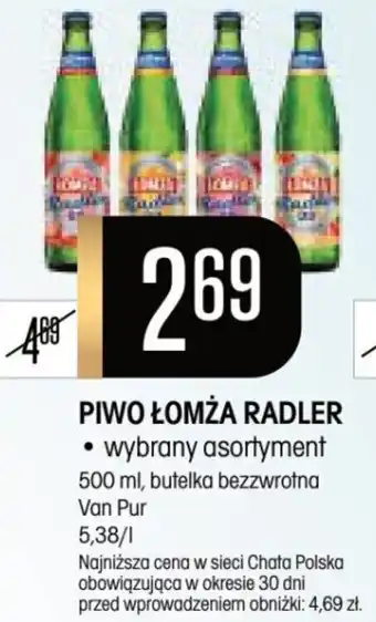 Chata Polska PIWO ŁOMŻA RADLER 500 ml, Van Pur oferta