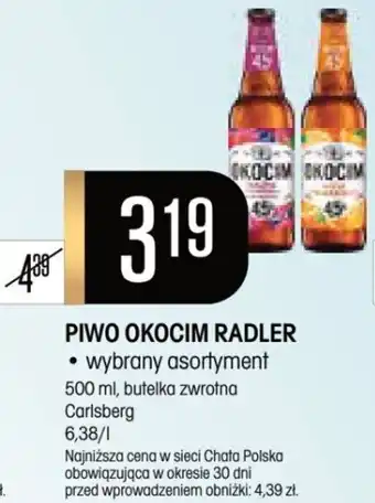 Chata Polska PIWO OKOCIM RADLER 500 ml, butelka zwrotna Carlsberg oferta
