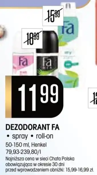 Chata Polska DEZODORANT FA 50-150 ml, Henkel oferta