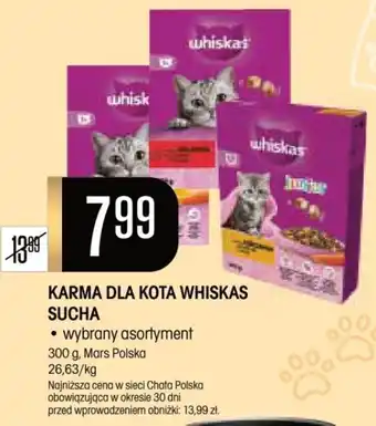 Chata Polska KARMA DLA KOTA WHISKAS SUCHA 300 g, Mars Polska oferta