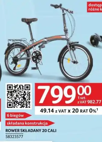 Selgros ROWER SKŁADANY 20 CALI oferta