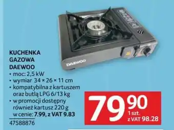 Selgros KUCHENKA GAZOWA DAEWOO oferta
