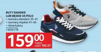 Selgros BUTY DAMSKIE LUB MĘSKIE US POLO oferta
