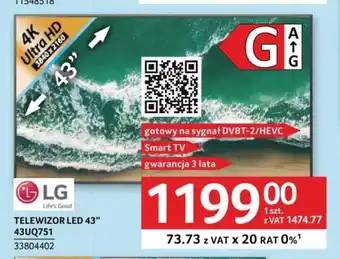 Selgros TELEWIZOR LED 43" 43UQ751 oferta