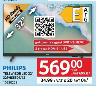 Selgros PHILIPS TELEWIZOR LED 32" 32PHS5507/12 oferta