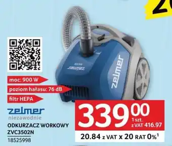 Selgros ODKURZACZ WORKOWY ZVC3502N oferta