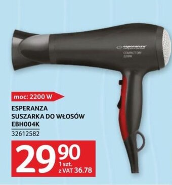 Selgros ESPERANZA SUSZARKA DO WŁOSÓW EBH004K oferta