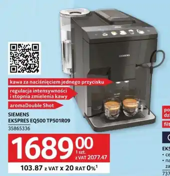 Selgros SIEMENS EKSPRES EQ500 TP501R09 oferta