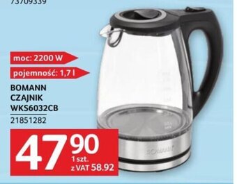Selgros BOMANN CZAJNIK WKS6032CB oferta
