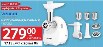 Selgros Zelmer MASZYNKA DO MIĘSA ZMM4045B oferta