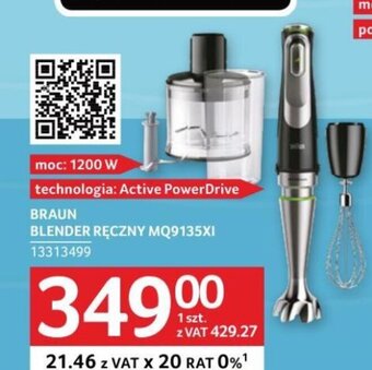 Selgros BRAUN BLENDER RĘCZNY MQ9135XI oferta
