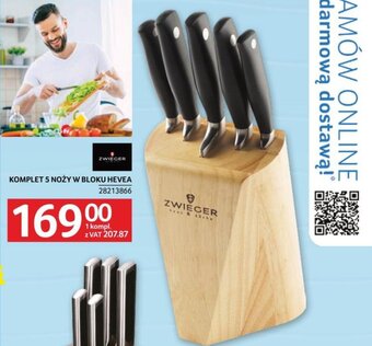 Selgros ZWIEGER KOMPLET 5 NOŻY W BLOKU HEVEA oferta