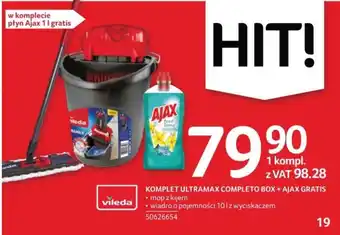 Selgros Vileda KOMPLET ULTRAMAX COMPLETO BOX + AJAX GRATIS oferta