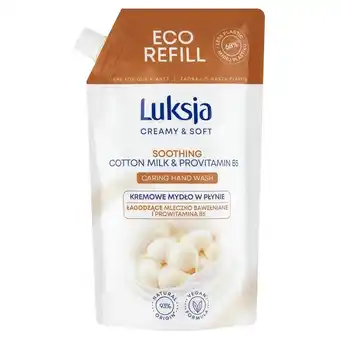 Koliber drogerie Luksja creamy & soft kremowe mydło w płynie łagodzące mleczko bawełniane i prowitamina b5 400 ml oferta