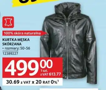 Selgros KURTKA MĘSKA SKÓRZANA • rozmiary: 50-56 oferta