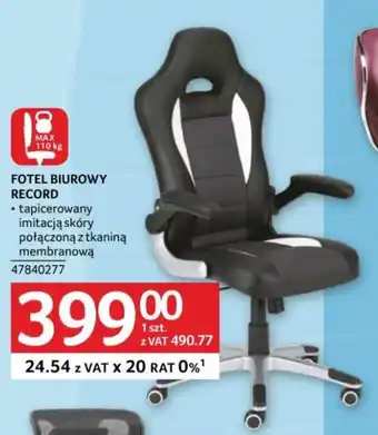 Selgros FOTEL BIUROWY RECORD oferta