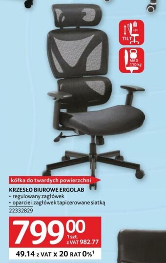 Selgros KRZESŁO BIUROWE ERGOLAB oferta
