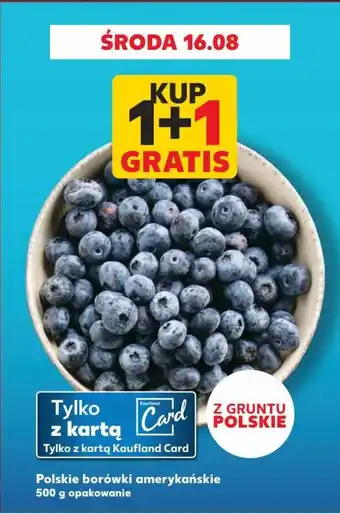 Kaufland Polskie borówki amerykańskie 500 g KUP 1+1 GRATIS oferta