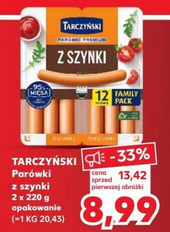 Kaufland TARCZYŃSKI Parówki z szynki 2 x 220 g oferta