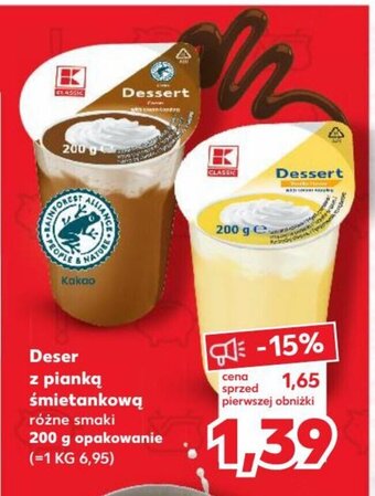 Kaufland Deser z pianką śmietankową 200 g oferta