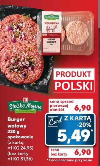 Kaufland Burger wołowy 220 g oferta