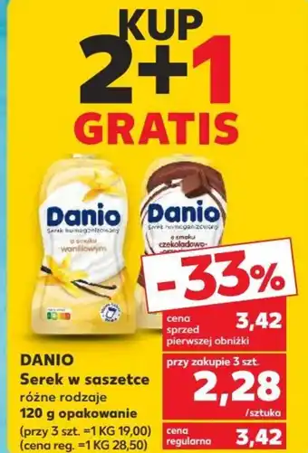 Kaufland DANIO Serek w saszetce 120 g opakowanie oferta
