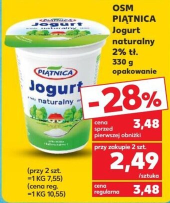Kaufland OSM PIĄTNICA Jogurt naturalny 2% tł. 330g oferta