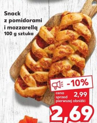 Kaufland Snack z pomidorami i mozzarellą 100 g sztuka oferta