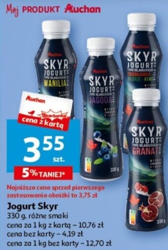 Auchan Jogurt Skyr 330 g, różne smaki oferta