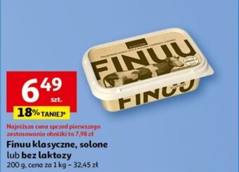 Auchan Finuu klasyczne, solone lub bez laktozy 200g oferta