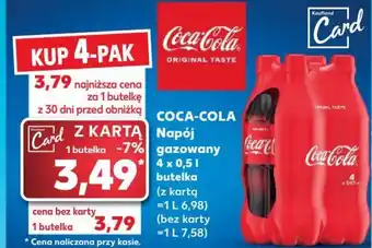 Kaufland COCA-COLA gazowany *4x0,51 butelka oferta