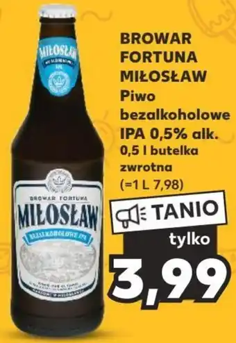 Kaufland BROWAR FORTUNA MIŁOSŁAW Piwo bezalkoholowe IPA 0,5% alk. 0,5 l butelka oferta