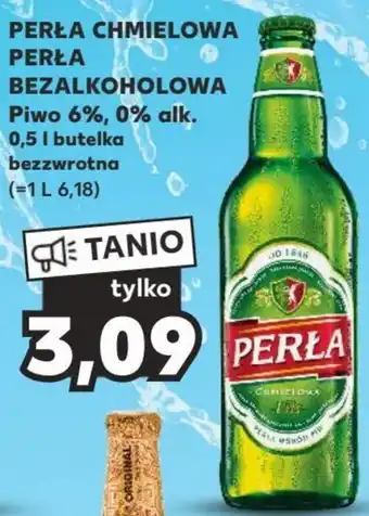 Kaufland PERŁA CHMIELOWA PERŁA BEZALKOHOLOWA Piwo 6%, 0% alk. 0,5l oferta