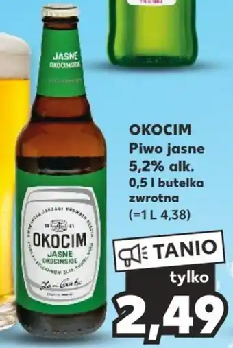 Kaufland OKOCIM Piwo jasne 5,2% alk. 0,5l butelka zwrotna oferta