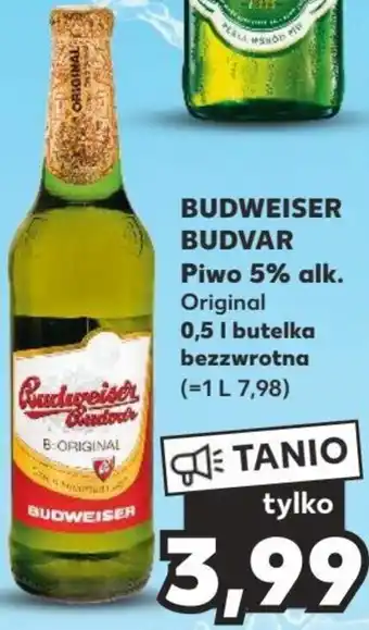Kaufland BUDWEISER BUDVAR Piwo 5% alk. 0,5l butelka bezzwrotna oferta