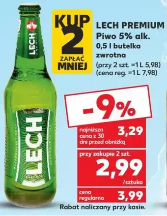 Kaufland LECH PREMIUM Piwo 5% alk. 0,5l butelka oferta