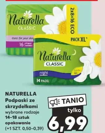 Kaufland NATURELLA Podpaski ze skrzydełkami 14-18 sztuk oferta