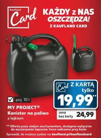 Kaufland MY PROJECT® Kanister na paliwo z lejkiem oferta