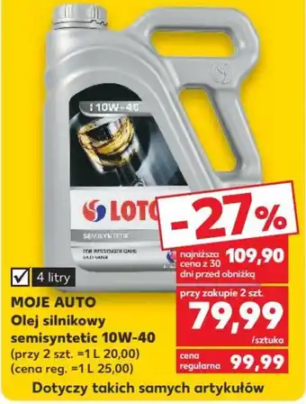 Kaufland MOJE AUTO Olej silnikowy semisyntetic 10W-40 oferta