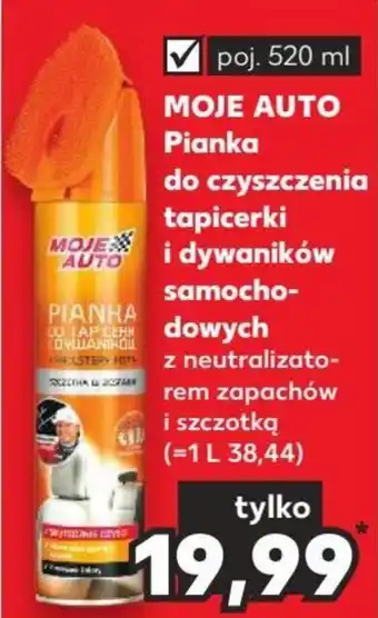 Kaufland MOJE AUTO Pianka do czyszczenia tapicerki i dywaników samochodowych poj. 520 ml oferta